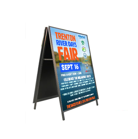 A-Frame 48x48 Sign Holder | with SECURITY SCREWS on Snap Frame 1 1/4" Wide