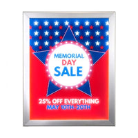 SwingSnap LED Backlit Lightboxes | Quick Change Poster Snap Frame with Metal Display Case 24 Sizes
