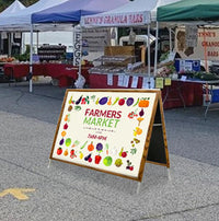 A-Frame 48x72 Sign Holder | WOOD Snap Frame 1 1/4" Wide