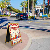 A-Frame 24x36 Sign Holder | WOOD Snap Frame 1 1/4" Wide