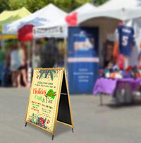 A-Frame 18x18 Sign Holder | WOOD Snap Frame 1 1/4" Wide