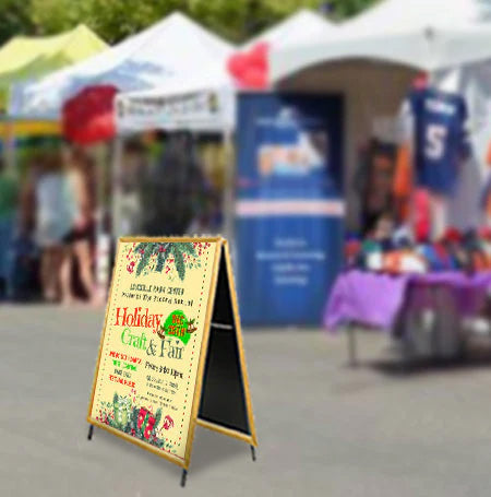 A-Frame 18x18 Sign Holder | WOOD Snap Frame 1 1/4" Wide