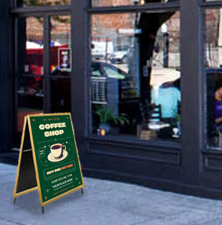 A-Frame 20x30 Sign Holder | WOOD Snap Frame 1 1/4" Wide