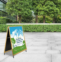 A-Frame 30x36 Sign Holder | WOOD Snap Frame 1 1/4" Wide