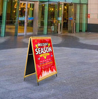 A-Frame 18x36 Sign Holder | WOOD Snap Frame 1 1/4" Wide