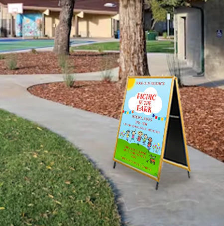 A-Frame 20x20 Sign Holder | WOOD Snap Frame 1 1/4" Wide