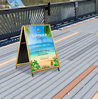 A-Frame 24x48 Sign Holder | WOOD Snap Frame 1 1/4" Wide