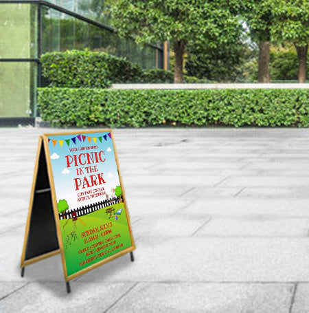 A-Frame 40x50 Sign Holder | WOOD Snap Frame 1 1/4" Wide