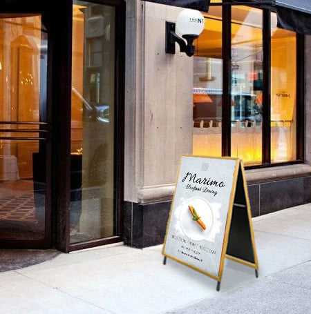 A-Frame 27x40 Sign Holder | WOOD Snap Frame 1 1/4" Wide