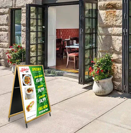 A-Frame 30x36 Sign Holder | WOOD Snap Frame 1 1/4" Wide