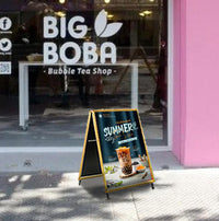 A-Frame 20x28 Sign Holder | WOOD Snap Frame 1 1/4" Wide