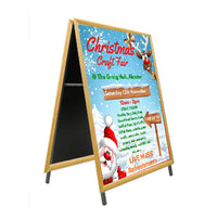 A-Frame 24x24 Sign Holder | WOOD Snap Frame 1 1/4" Wide