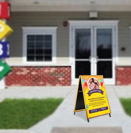 A-Frame 40x50 Sign Holder | WOOD Snap Frame 1 1/4" Wide