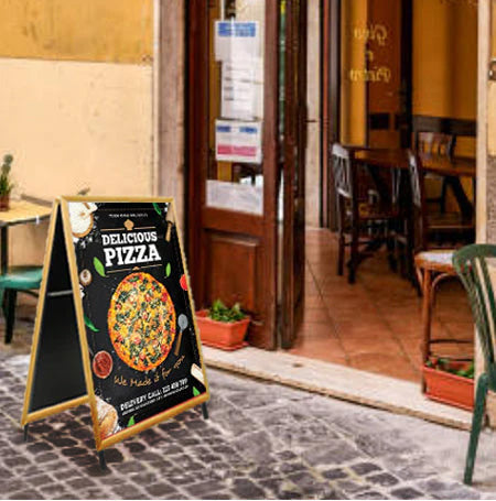 A-Frame 22x34 Sign Holder | WOOD Snap Frame 1 1/4" Wide