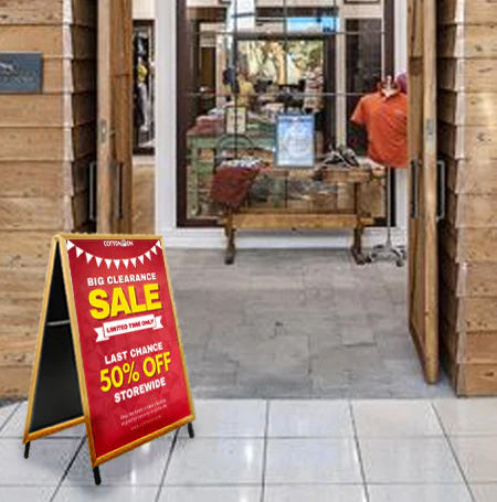 A-Frame 16x16 Sign Holder | WOOD Snap Frame 1 1/4" Wide