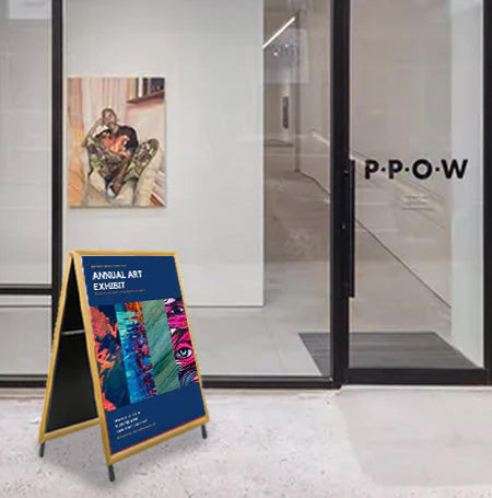 Wooden A-Frame 14x22 Sign Holder | WOOD Snap Frame 1 1/4