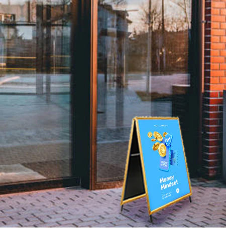 A-Frame 16x20 Sign Holder | WOOD Snap Frame 1 1/4" Wide