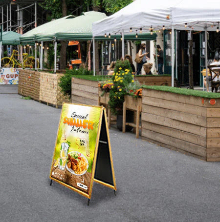 A-Frame 24x30 Sign Holder | WOOD Snap Frame 1 1/4" Wide