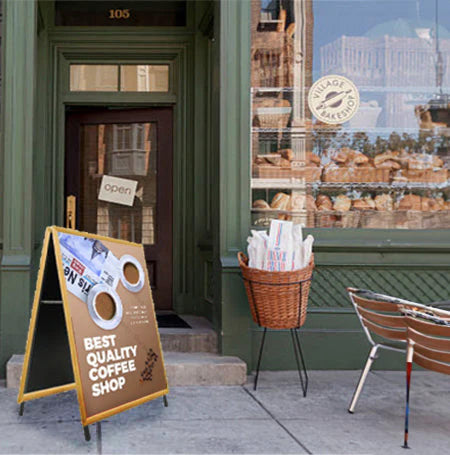 A-Frame 27x41 Sign Holder | WOOD Snap Frame 1 1/4" Wide