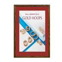 Designer Wood Snap Frames for Posters 10x12 (4" Wide Matboard)