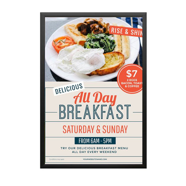 SwingSnap Extra Large Metal Poster Snap Frames + 1 1/4" Wide Profile for Mounted Graphics on 1/8, 3/16, 1/4 Thick Rigid Boards in 25 Sizes