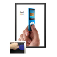 22 x 34 Poster Snap Open Frames (1 1/4" Security-Style) for MOUNTED GRAPHICS