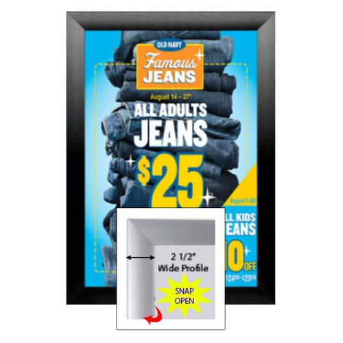SwingSnaps Snap Open Poster Frame 27x40 (2 1/2" Wide Edge Profile)