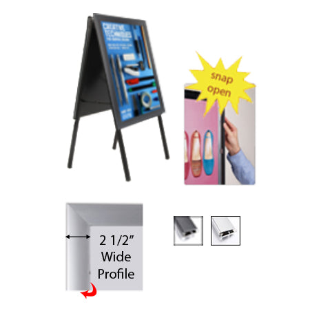 A-Frame 24x24 Sign Holder | Snap Frame 2 1/2" Wide