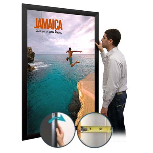 SwingSnap Extra Large Front Loading Poster Snap Frames 2 1/2" Wide Edge Profile in 25+ Sizes & Custom