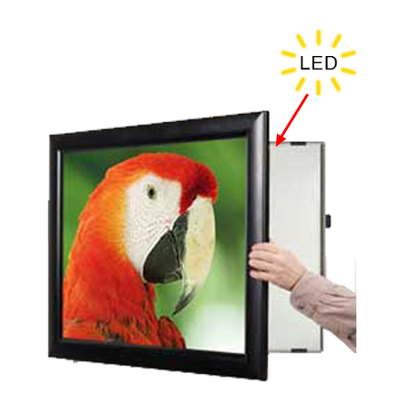 Super Wide-Face LED SwingFrame Lightboxes Edge-Lit in 5 Poster Sizes