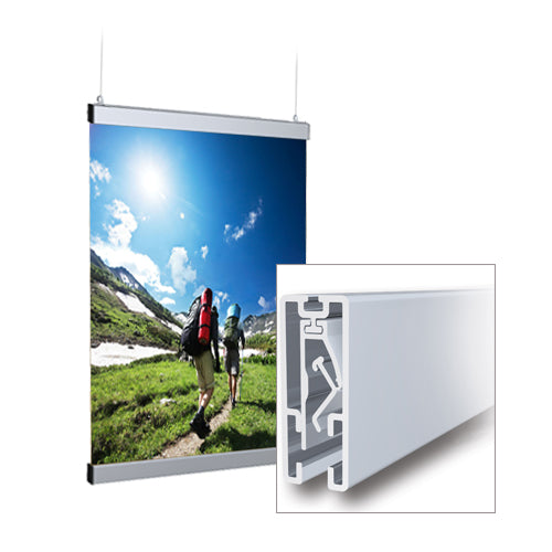 Slender Line Snap Poster Grippers Poster Displays Rectangular Case - 18 Inches