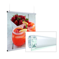 Snap Poster Grippers Poster Displays Oval Case - 48 Inches