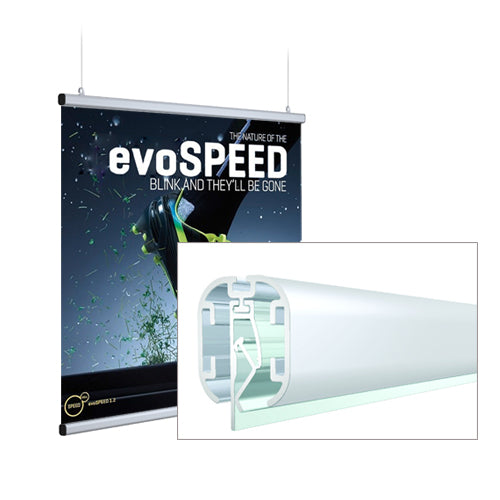 Snap Poster Grippers Poster Displays Oval Case - 96 Inches