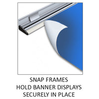 Snap Frame Banner Stand Floor Stands - 30" Wide Display Double-Sided with Adjustable Banner Height 36" - 96"