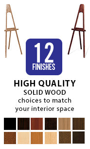 Solid Oak Wooden Easel Available in 12 Finishes