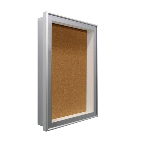 SwingFrame 2-inch Deep Shadow Box Display Case 24x36 with Cork Board ...