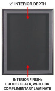 SwingFrame Designer Wall Metal Display Case 2" Deep 10+ Sizes