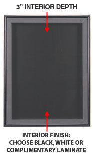 SwingFrame Designer Wall Display Case 3" Deep | Swing Open Metal Framed in 10+ Sizes and 5 Finishes