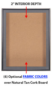 SwingFrame Designer Large Wall Display Cases 2-Inch Deep with Cork ...