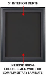 SwingFrame Designer Wall Wood Display Case 3" Deep in 10+ Sizes and Custom