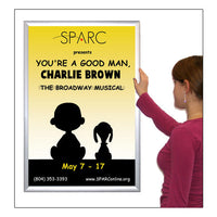 POSTER SNAP FRAMES 27x41 (SHOWN in SILVER) with 1 5/8" WIDE FRAME