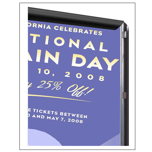 SwingSnap Front Loading Poster Snap Frames (1 1/4" Security-Style) Metal Snap Open Frame 35+ Sizes