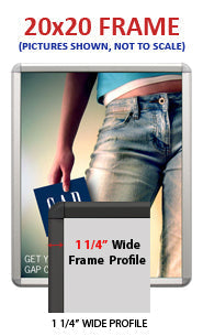 SwingSnaps Poster Snap Frames 20x20 (with Radius Corners)