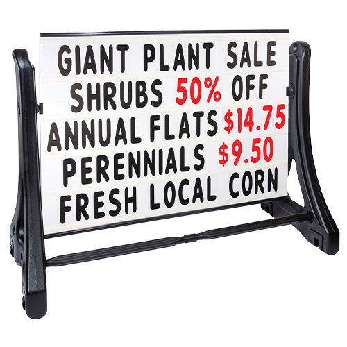 48" Wide x 36" High Sidewalk Sign Message Board Panel