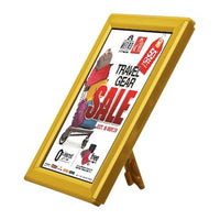 AD Promo Frame 5x7 Countertop Sign Frame with Yellow Snap Frame, Use Built-in Easel or Wall Mount