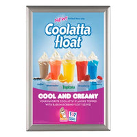 AD Promo Frame 11x17 Countertop Sign Frame | Silver Snap Frame with Built-in Easel or Wall Mount