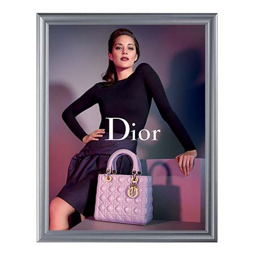 Modern Style 22x28 Snap Frame Poster Sign Holder | Quick Change Silver Metal Picture Frame Finish
