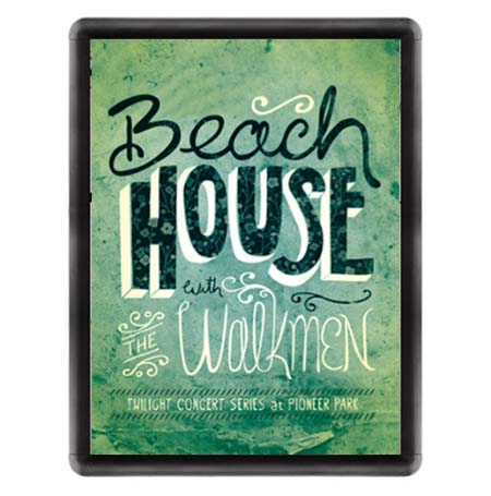 18x24 Wall Snap Frame Poster Sign Holder 1 1/4" Rounded Corner | Black Frame Finish