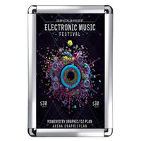 16x20 Wall Snap Frame Poster Sign Holder 1" Rounded Corner | Silver Frame Finish