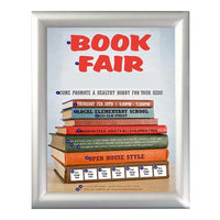 Two-Sided Window Display with Two 8.5 x 11 Snap Frame Sign Holders | Silver Frames 1" with High-Bond Adhesive Tape
